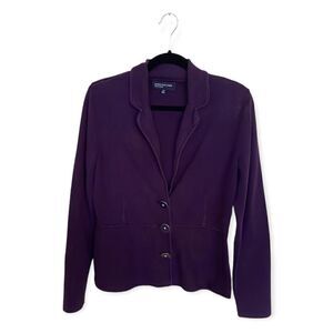 Jones New York SZ M purple sweater blazer